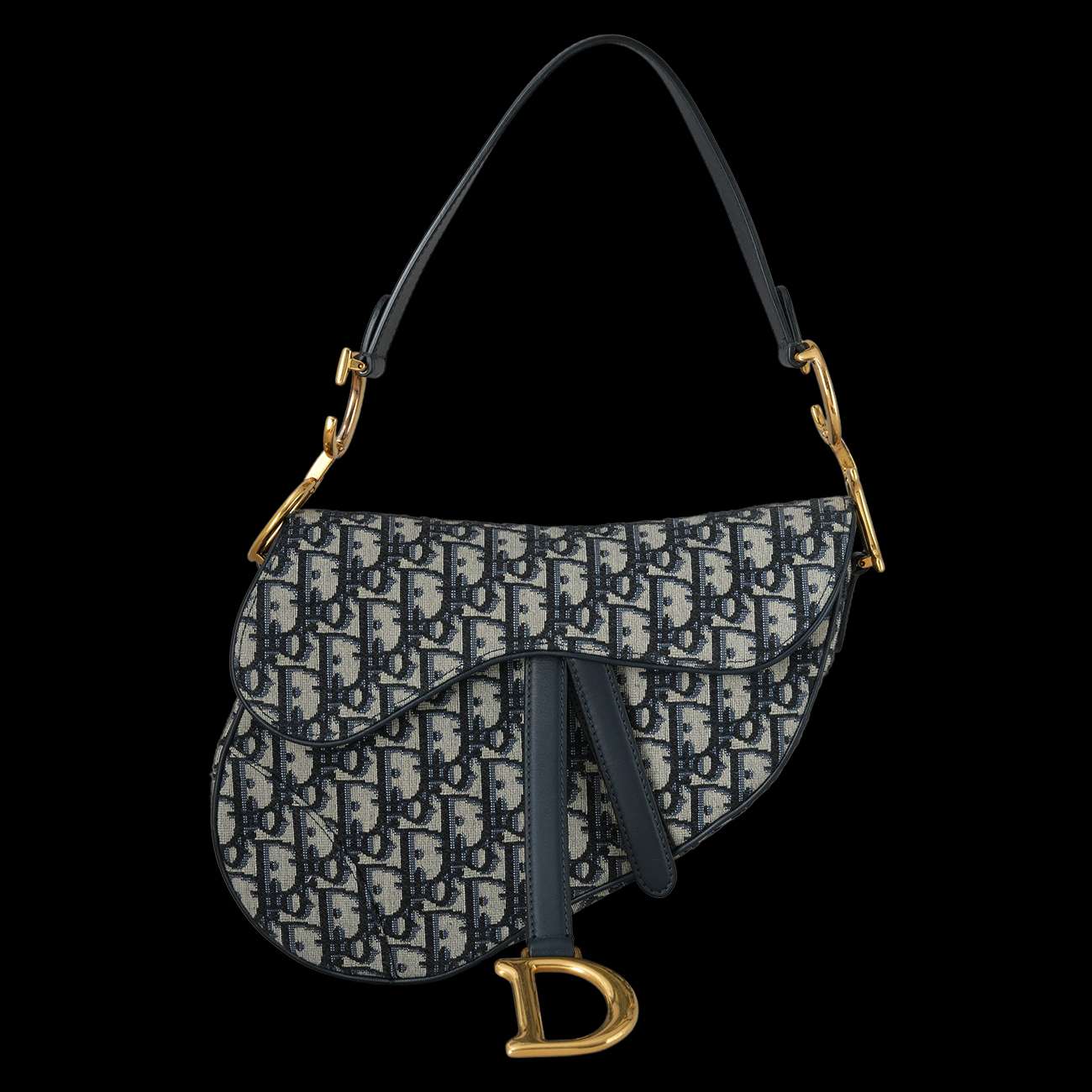 CHRISTIAN DIOR(USED)크리스찬디올 오블리크 새들백 미듐 & 스트랩